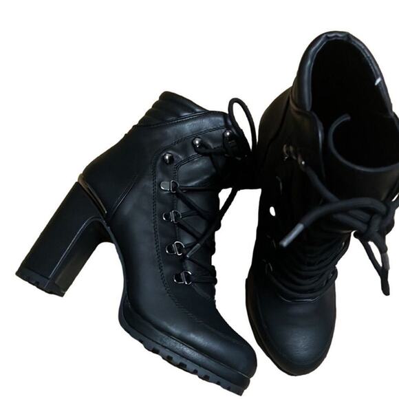 DKNY LENNI LACE UP BOOTS SIZE 8 1/2 M - Picture 3 of 6